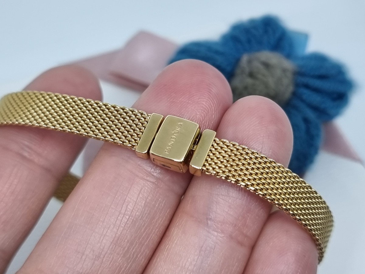 PANDORA メッシュ14kローズゴールド18cm