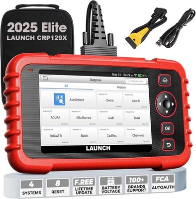 LAUNCH Diagnosegerät CRP129X OBD2 Scanner 4-Steuergeräte + 8 Service Funktionen