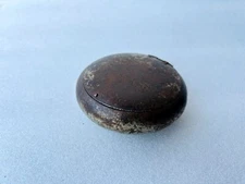 Vintage Indian Iron Hand Forged Round Shape Small Tobacco Snuff Box
