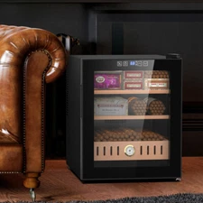 Electric Cooler Humidor w/ Spanish Cedar Wood Shelf & Drawer Electronic Humidor