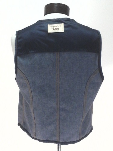 LEE Set Denim Vest Vintage 70s Western Sanfor Set Button Up USA Men's 44R fits L - Picture 9 of 9