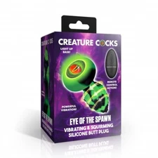 Creature Cocks Eye of the Spawn Vibrating & Squirming Silicone Butt Plug