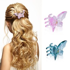 Cute Gift for Teen Girls   9 Pack Large Hair Claw Clips  10 Bands, Fun Matte