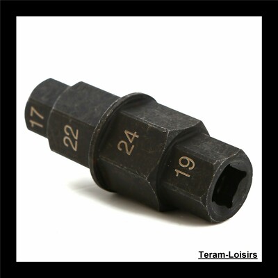 Outil Suppression Roue Moto Keenso - Clé Hexagonale 17 19 22 24mm Pour Essieu Avant Arrière