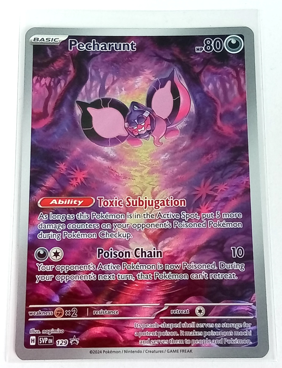 Pecharunt 129 Scarlet & Violet Black Star Promo Holo Pokémon Card 2024