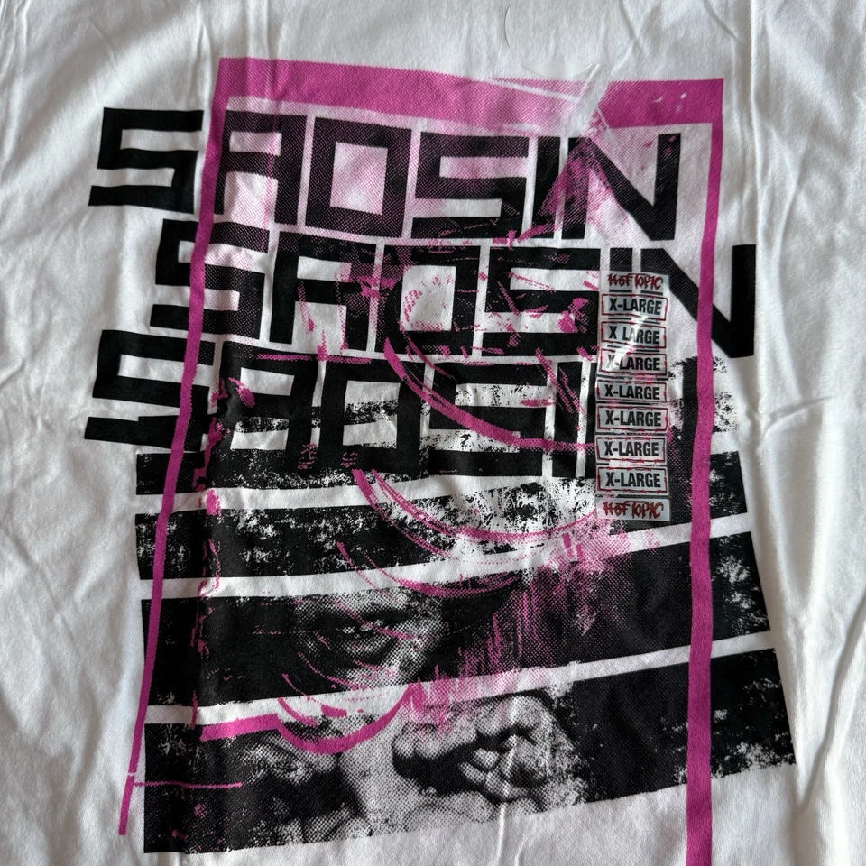 SET YOU FREE TOUR 2006 Tシャツ Mサイズ SAOSIN PINK AND BLACK 2006 Tour White T Shirt Size S-5XL SS812 | eBay