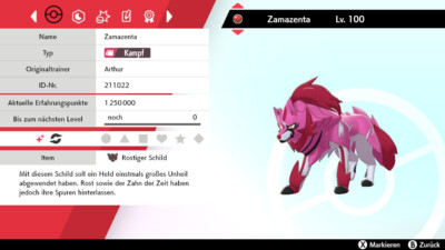 Shiny Zamazenta 6IV | LVL 100 | Pokemon Schwert / Schild / Sword / Shield