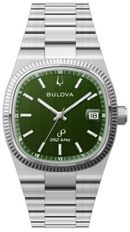 Bulova Men's Classic Precisionist Date Silver Stainless Steel Watch 38 MM 96B439