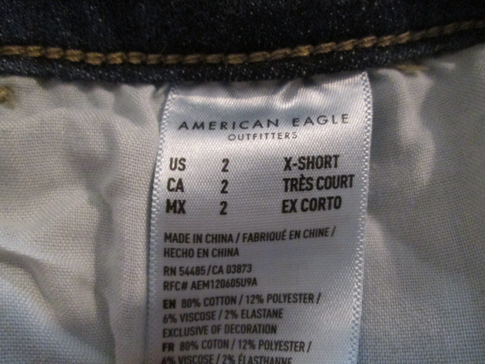 American Eagle Next Level Stretch Jegging Jean Women's size 2  Distressed Denim image 3