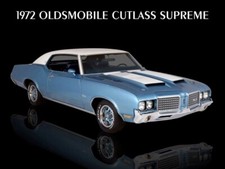 1972 Oldsmobile Collectible Metal Sign Orig. Look Light Blue Cutlass Supreme