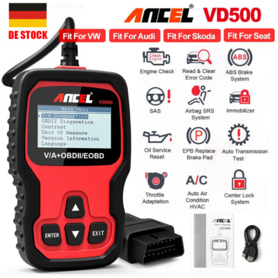 2026ANCEL Profi OBD2 Diagnosegerät EPB ABS SRS Öl TPS Reset Tool Fit für VW Audi