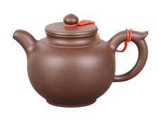 Yixing Ton Teekanne / Kaffeekanne 300ml, handgefertigt, glatt dunkel