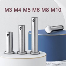 Einloch Gabelkopfstifte Flachkopf Gabelbolzen Gelenkstift 304 Edelstahl M3-M10