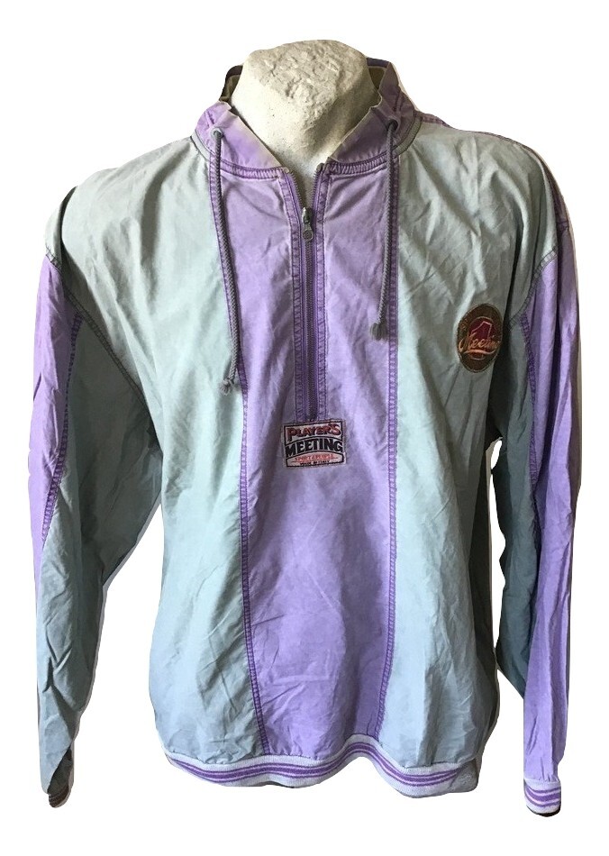 Felpa da uomo sportiva Meeting Giacca Casual Misto Cotone Jacket Vintage  1980 XL