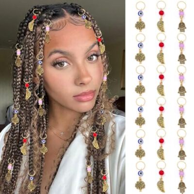 Hair Accessories Braids With Rings In Them Colorful Beads Loc