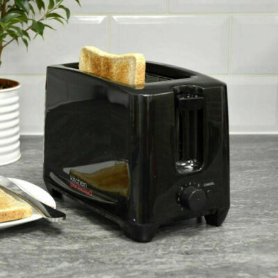 Extra breiter Schlitz Toaster von KitchenPerfected - schwarz