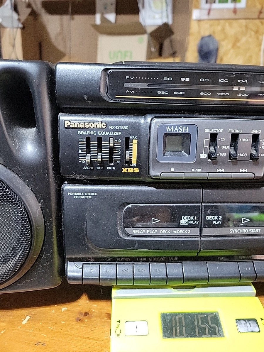Panasonic RX-DT530 CD Cassette Boombox Stereo S-XBS Amp