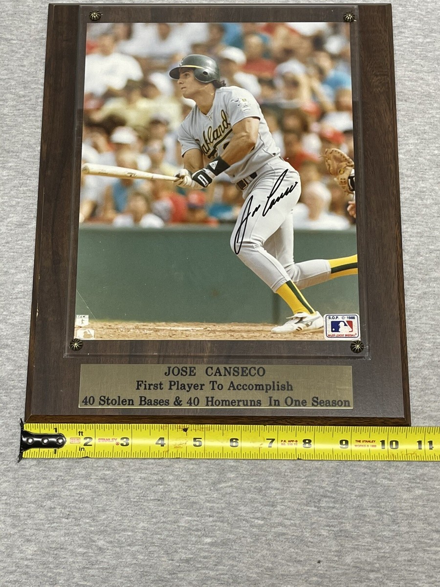 Jose Canseco 40/40 Autographed Photo Early 90's Stacks of