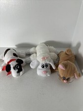 Vtg TONKA Set of 3 Plush POUND PUPPIES 2 Dogs  1 Kitty Stuffed Animals pre-own