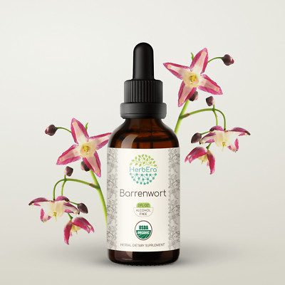 HerbEra Barrenwort Alcohol-FREE Tincture Organic  (Epimedium Grandiflorum)