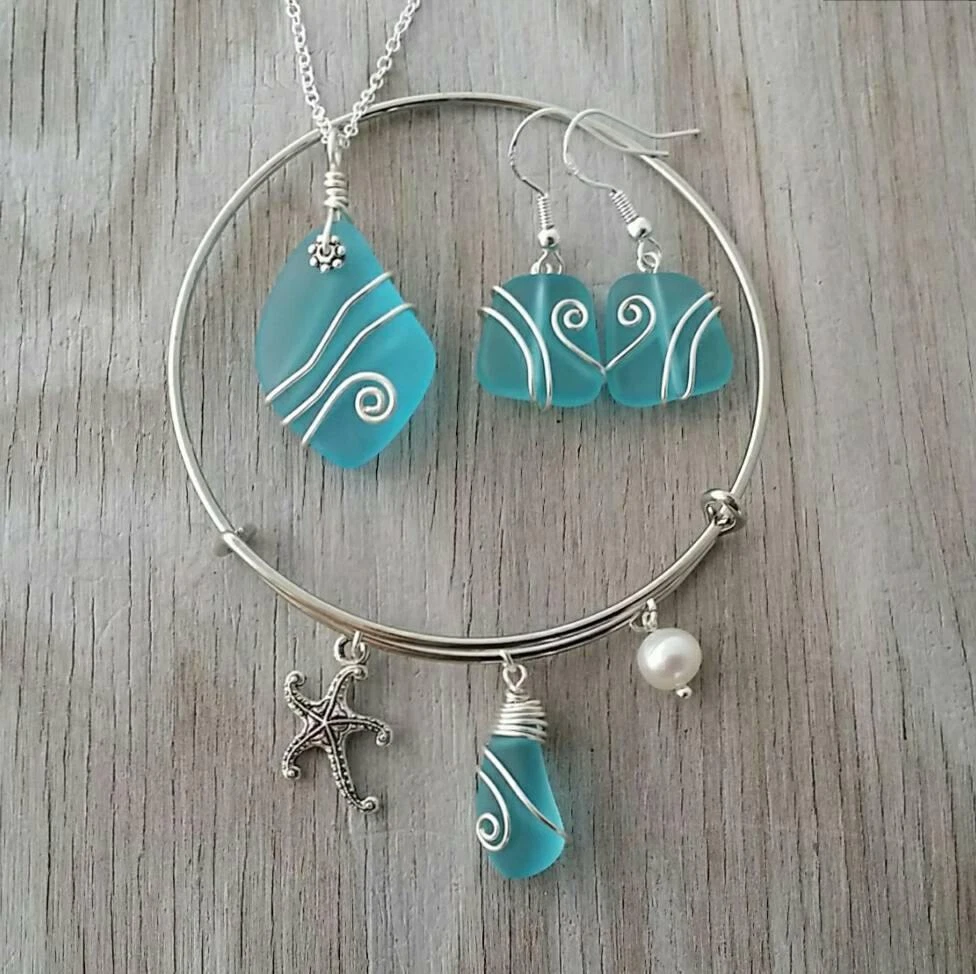 Yinahawaii sea 2024 glass necklace
