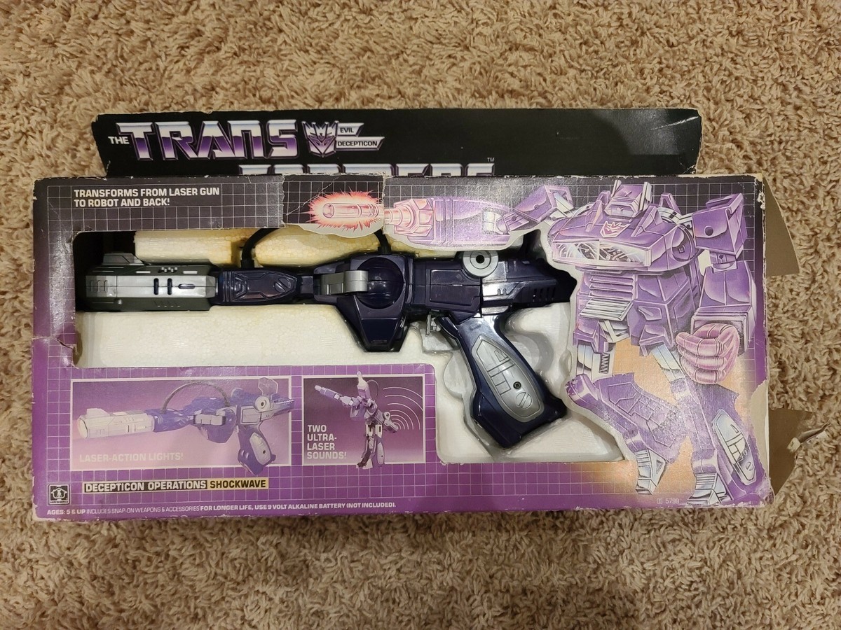 Transformers G1 Shockwave 1983 ToyCo Original W/ Muzzel, Battery Cover, and  Box