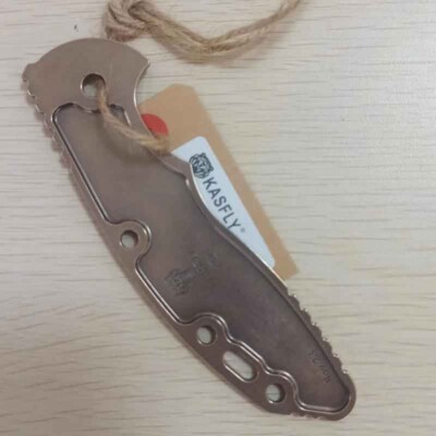 1 Pc Bronze Material Handle Scale for Rick Hinderer XM18 3.5