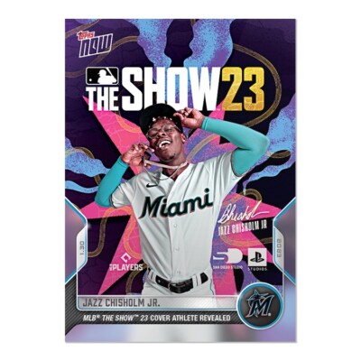 Jazz Chisholm Jr 2022 MLB TOPPS NOW OS61 The Show Cover PRESALE