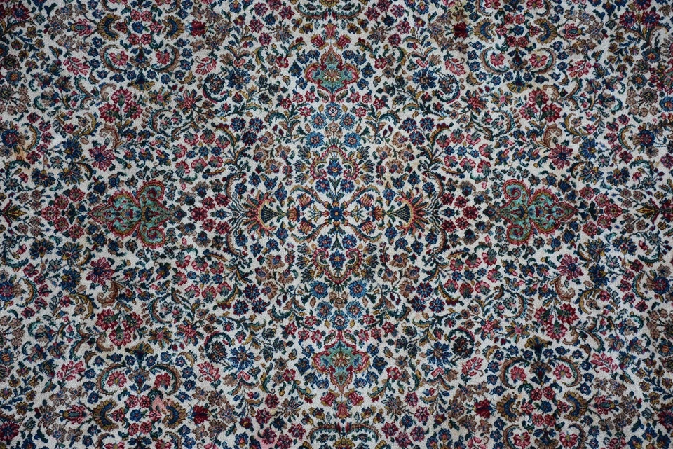 KARASTAN 700-742 Floral Kirman Rug WOOL Pile Made in USA 10x14 Nice #Kar1410 - Image 4 of 4