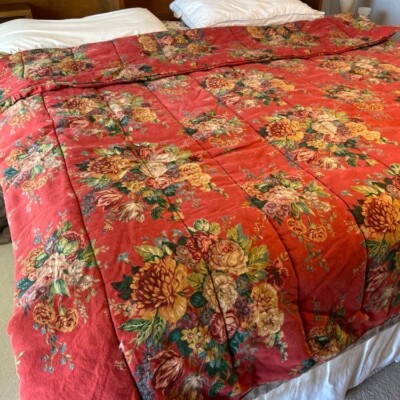 Vintage Ralph Lauren Aylesbury Bedding Full/Queen Comforter and Pillow Sham  Set