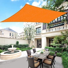 Houssity 7' Sun Shade Sail Canopy Awning Shade Cloth Pool Patio Kennel Cover