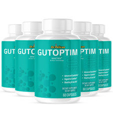 Gutoptim- Digestive Support- 5 Bottles- 300 Capsules