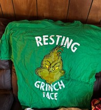 NEW CHRISTMAS 'RESTING GRINCH FACE' SHIRT-2X-