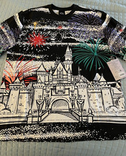 NWT SIZE MEDIUM DISNEYLAND CASTLE WITH FIREWORKS LONG SLEEVED MEN/WOMEN