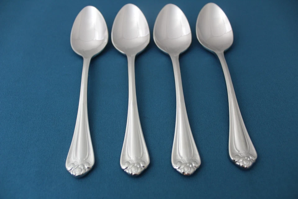 4 cucharaditas Reed & Barton ROSELAND 18/10 acero inoxidable China NUEVO 6" Foto 2 de 4