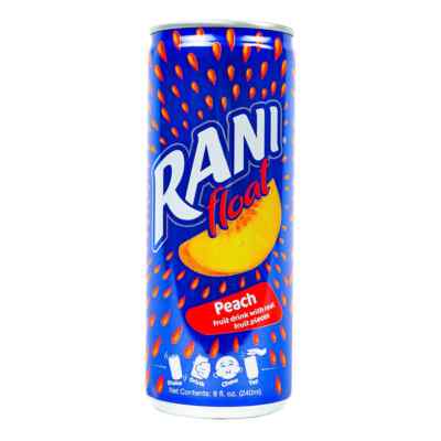24 Exotic Rani Float Peach Flavor Fruit Drink 240ml Each Can -Free
