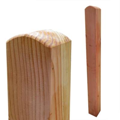 Zaunpfosten 9x9 cm aus Lärchenholz Länge 95 cm Kopf gerundet Zaunpfahl Lärche