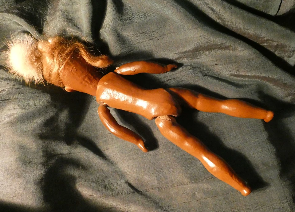 POUPEE ANCIENNE SFBJ NOIRE / 28 cm composition - Photo 4/4