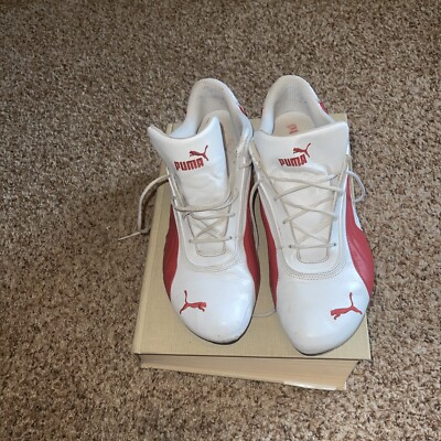 PUMA 301526 02 FERRARI WHITE RED LACE UP SNEAKERS - SIZE 12