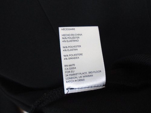 Abito Sparkle & Fade medio a costine scollo a scoop manica lunga bodycon nero elasticizzato - Foto 6 di 12