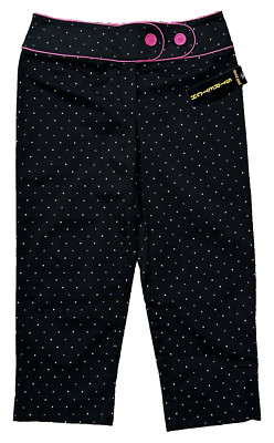 DAVID PAUL Black/colored polka dots Wide Leg Stretch Skimmer Pants~Womens 8~NWT!