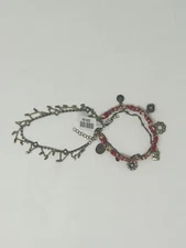 Free People Fabric and metal anklet set NWT $28