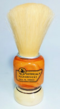 1 VINTAGE ('60s) GERMAN SHAVING BRUSH - "DEDERON VULKANISIERT" - *NOS!* - ORANGE