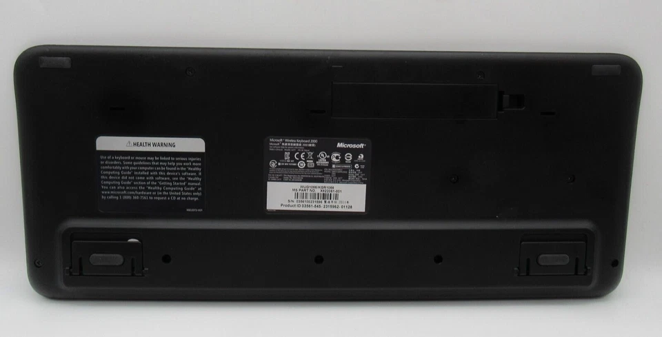 Microsoft Wireless 2000 Keyboard With USB Model 1477 *EUC* - Image 2 of 4