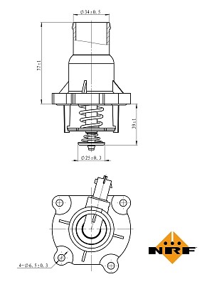 NRF 725033 Thermostat, KÜHlmittel FÜR Alfa Romeo Chevrolet Dacia Fiat Opel Renau-image