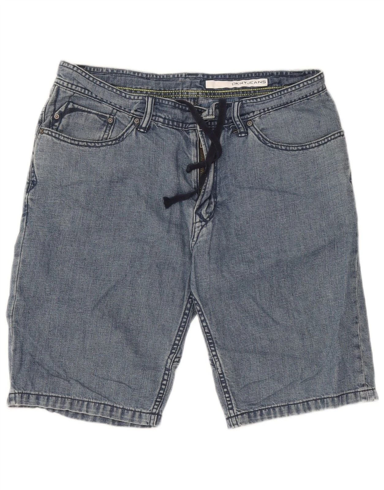 Dkny Mens Denim Shorts W31 Medium Blue Cotton EB28