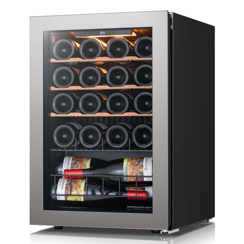 Ca'Lefort Hold 20 Bottles Mini Wine Cooler Fridge For Red/White Wine Home,Bar