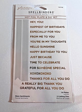 Spellbinders Hot Foil Plate Die Set "More Sentiments", Never Used