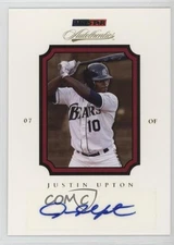2007 TRISTAR Autothentics Auto Justin Upton #59 Rookie Auto RC