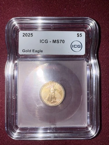2025 1/10 oz Gold Eagle – ICG Certified MS70